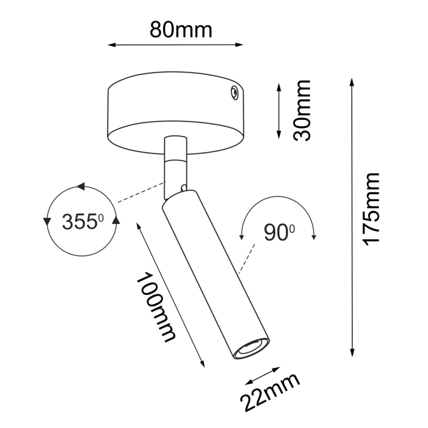 Brosline - Spot 1xG9/2,5W/230V noir