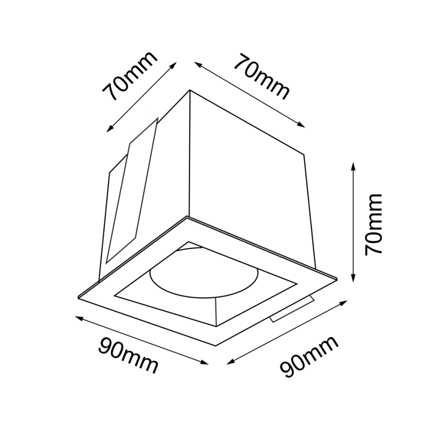 Brosline - Plafonnier encastré 1xGU10/10W/230V blanc