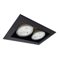 Brosline - Spot encastré 2xGU10/10W/230V noir