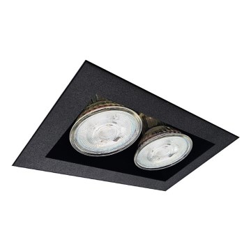Brosline - Spot encastré 2xGU10/10W/230V noir