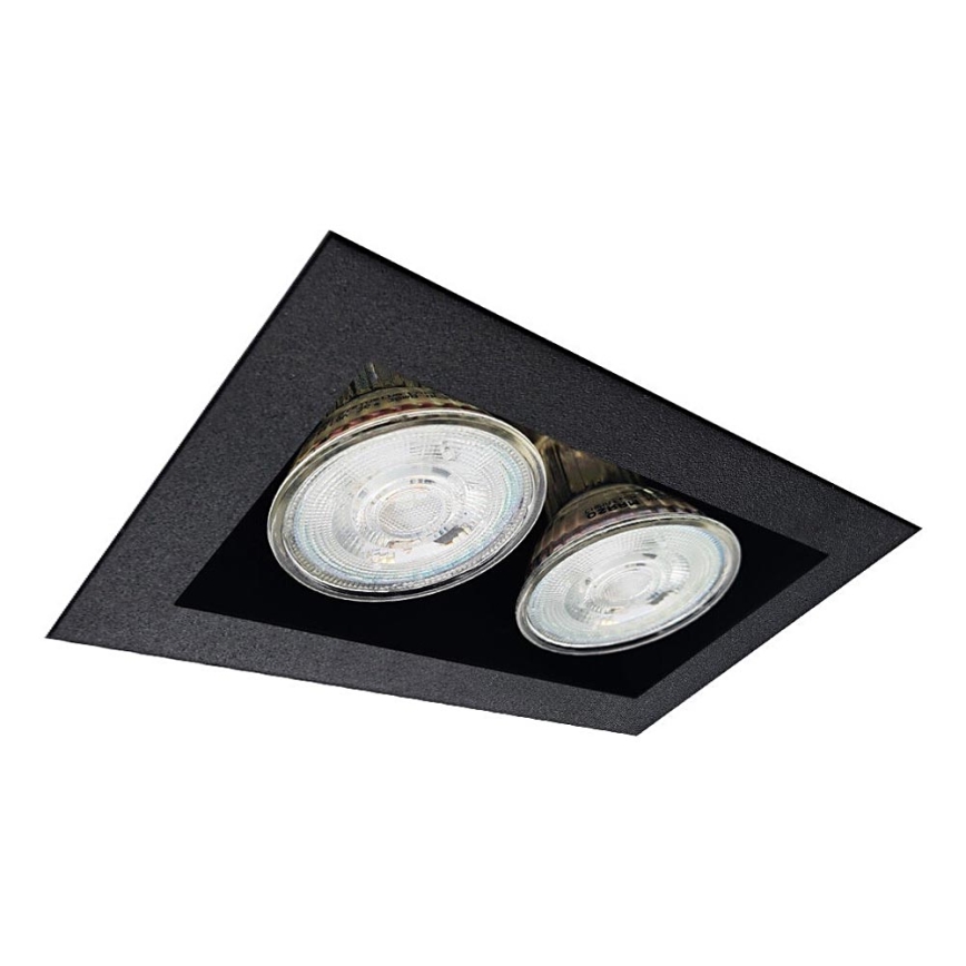 Brosline - Spot encastré 2xGU10/10W/230V noir