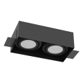 Brosline - Spot encastré 2xGU10/18W/230V noir
