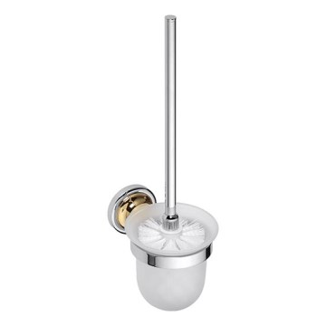 Brosse WC 11x37,5 cm, argentée/dorée
