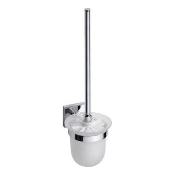 Brosse WC 9,5x36 cm argenté/blanc