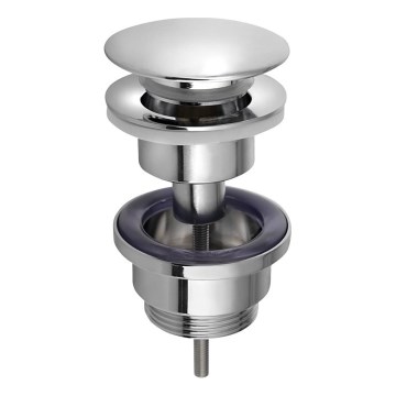 Bruckner - Bonde de lavabo sans trop-plein CLICK-CLACK d. 6,4 cm chrome brillant