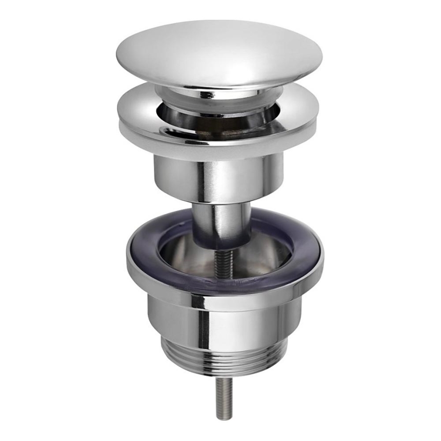 Bruckner - Bonde de lavabo sans trop-plein CLICK-CLACK d. 6,4 cm chrome brillant