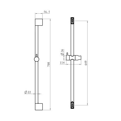 Bruckner - Colonne de douche chrome brillant