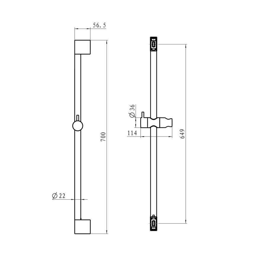 Bruckner - Colonne de douche chrome brillant