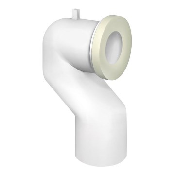 Bruckner - Connecteur 90° pour cuvette de WC Offset 11 cm blanc