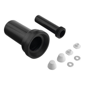 Bruckner - Jeu de raccordements pour toilettes suspendues 25 cm noir