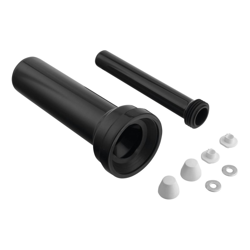 Bruckner - Jeu de raccordements pour toilettes suspendues 35 cm noir