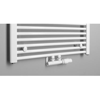 Bruckner - Lot de raccordement thermostatique pour raccordement central WICHER blanc