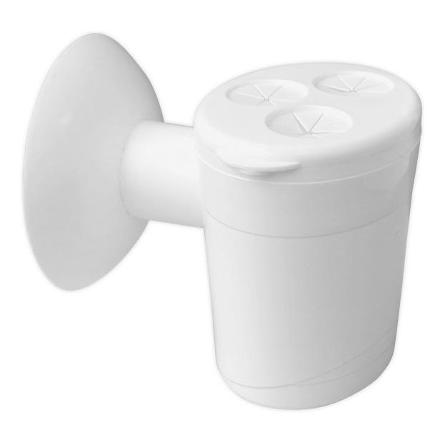 Bruckner - Purgeur d'eau de condensation avec boule pour 3 tuyaux blanc