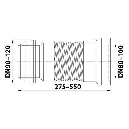 Bruckner - Raccord flexible pour cuvette de WC 27,5-55 cm blanc