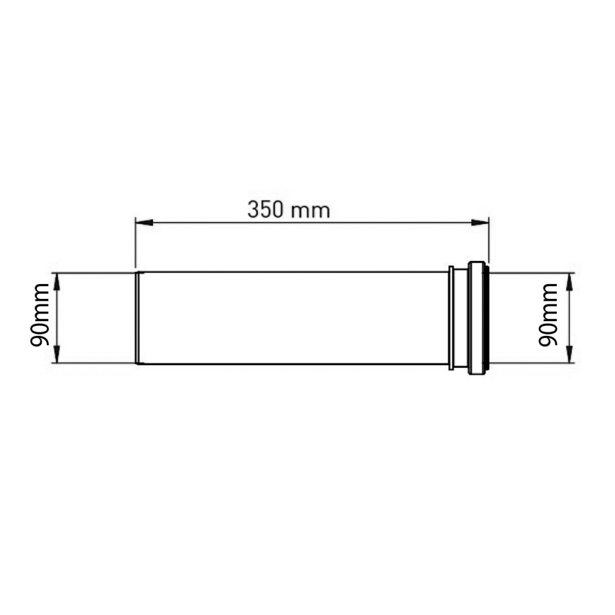Bruckner - Rallonge pour toilettes suspendues 35 cm noir