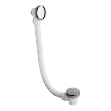 Bruckner - Set de baignoire CLICK-CLACK blanc/chrome brillant
