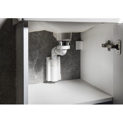 Bruckner - Siphon de lavabo mobilier MURALES blanc
