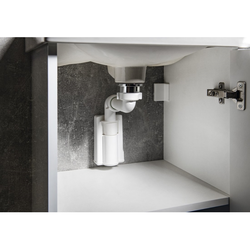 Bruckner - Siphon de lavabo mobilier MURALES blanc
