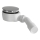Bruckner - Siphon de receveur de douche bas DN40/50 blanc/poli acier inoxydable