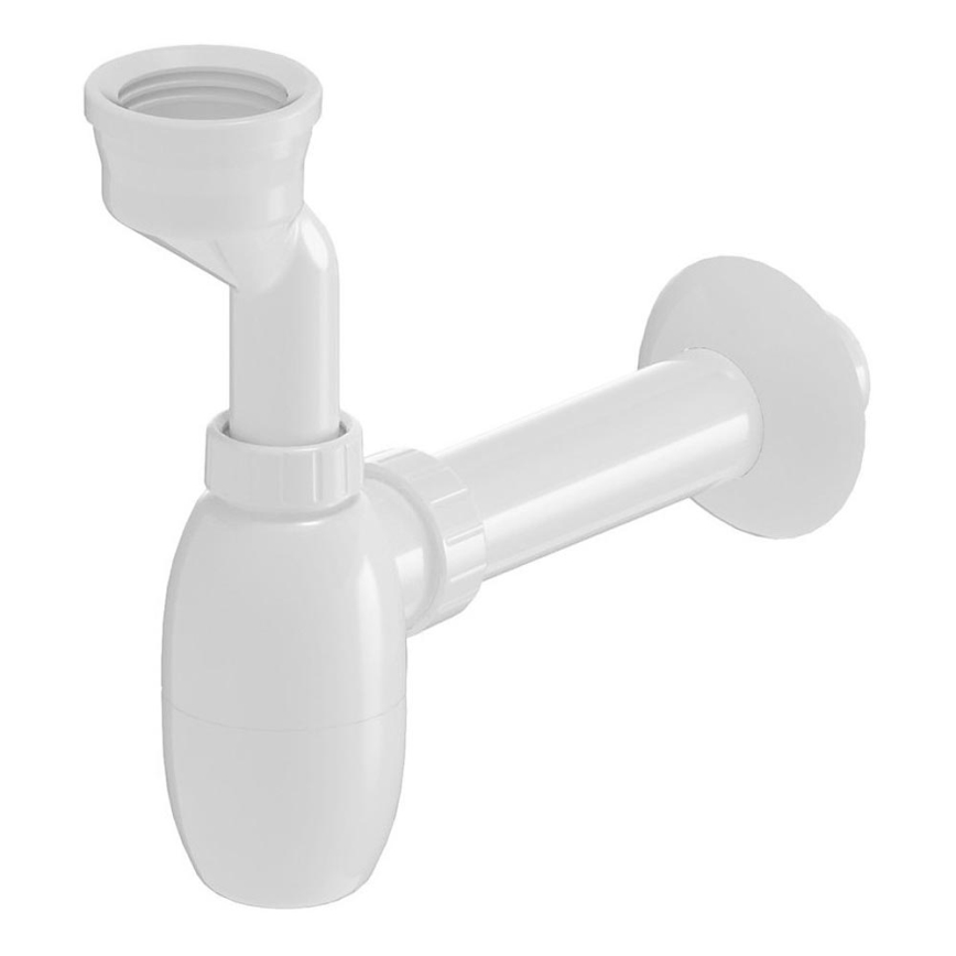 Bruckner - Siphon d'urinoir avec joint élastomère DN40 blanc