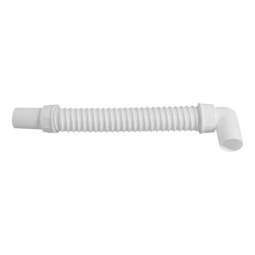 Bruckner - Tuyau de raccordement flexible coude 80 cm blanc