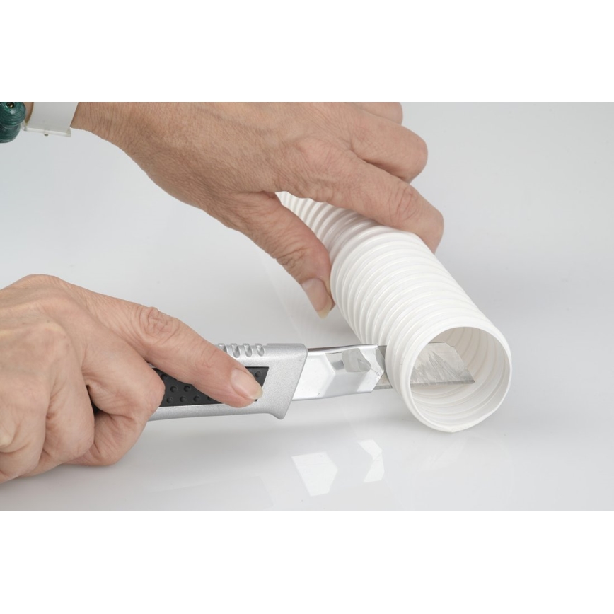 Bruckner - Tuyau de raccordement flexible coude 80 cm blanc