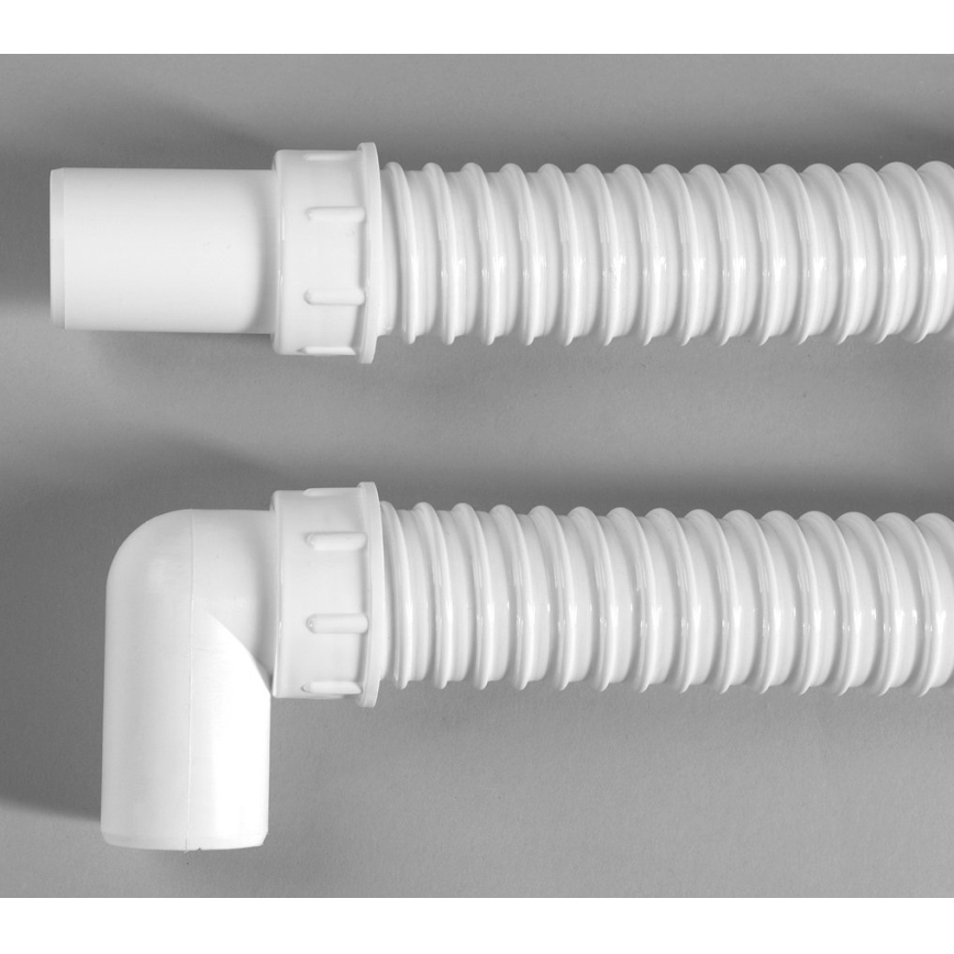 Bruckner - Tuyau de raccordement flexible coude 80 cm blanc