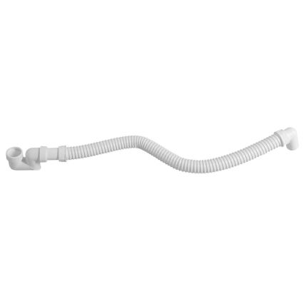 Bruckner - Tuyau de raccordement flexible coude 80 cm blanc