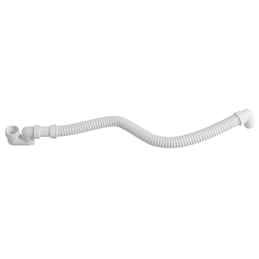 Bruckner - Tuyau de raccordement flexible coude 80 cm blanc