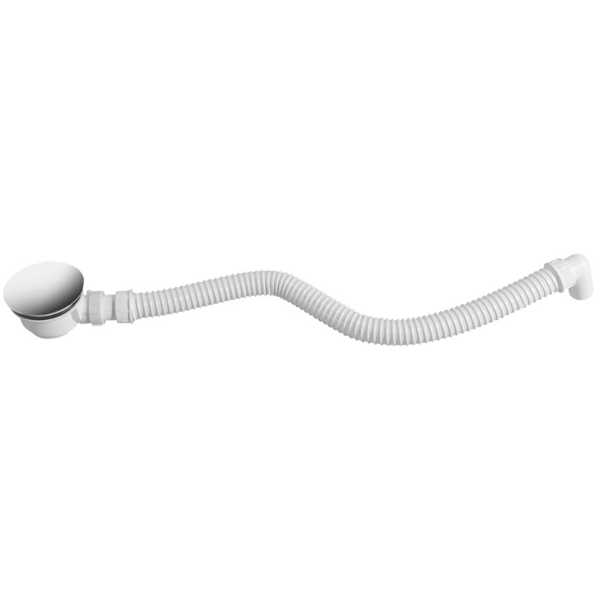 Bruckner - Tuyau de raccordement flexible coude 80 cm blanc