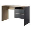 Bureau à tiroirs MARLO, chêne artisan/anthracite