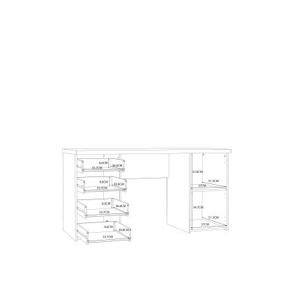 Bureau ARENO marron/graphite