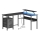 Bureau avec éclairage intégré SOLEA-X marron/noir