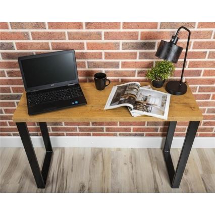 Bureau BLAT 120x40 cm noir/marron