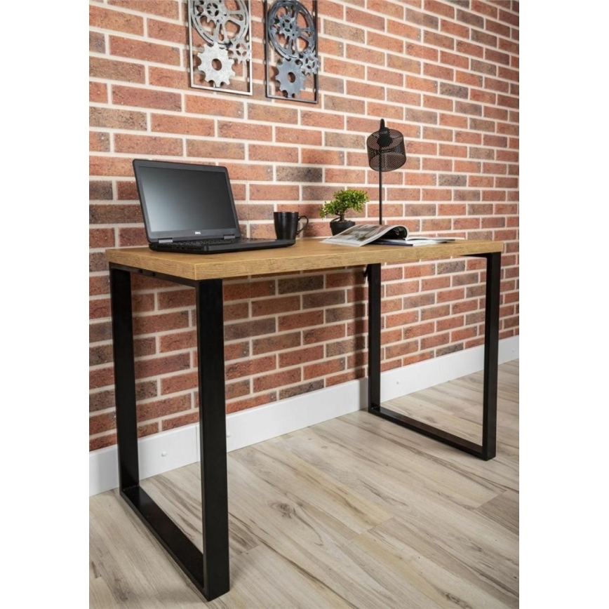 Bureau BLAT 120x60 cm noir/marron