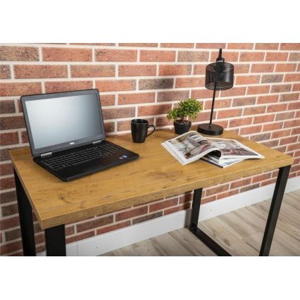 Bureau BLAT 140x60 cm noir/marron