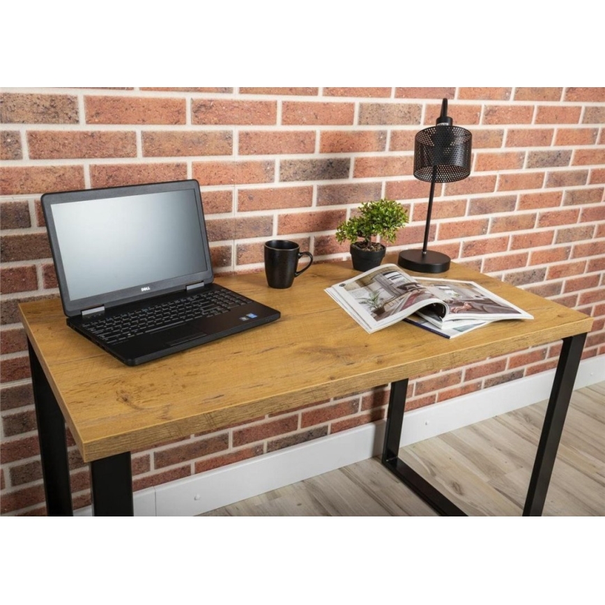 Bureau BLAT 140x60 cm noir/marron