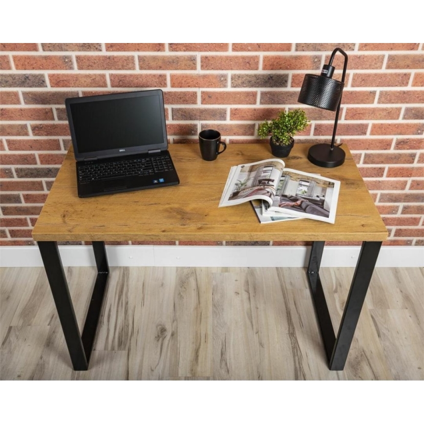 Bureau BLAT 140x60 cm noir/marron
