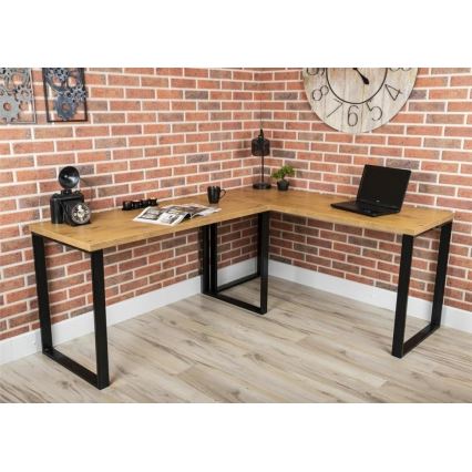 Bureau BLAT 140x60 cm noir/marron