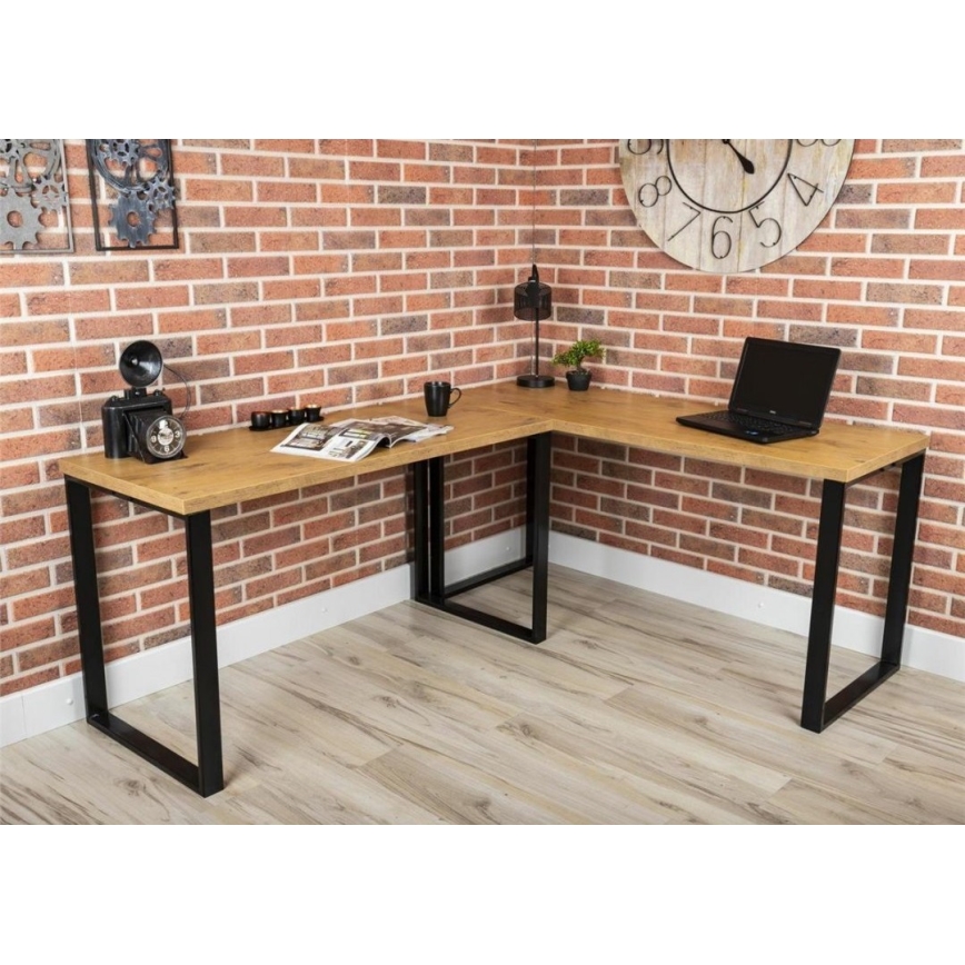 Bureau BLAT 140x60 cm noir/marron
