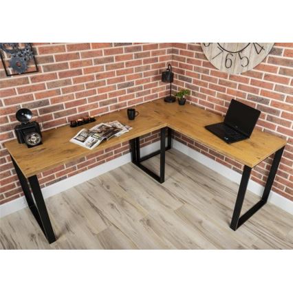 Bureau BLAT 140x60 cm noir/marron