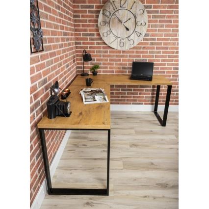 Bureau BLAT 140x60 cm noir/marron