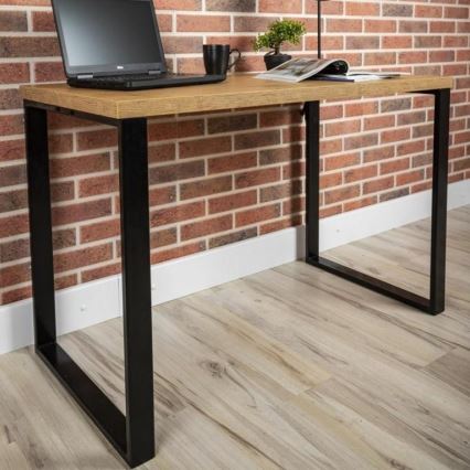 Bureau BLAT 140x60 cm noir/marron