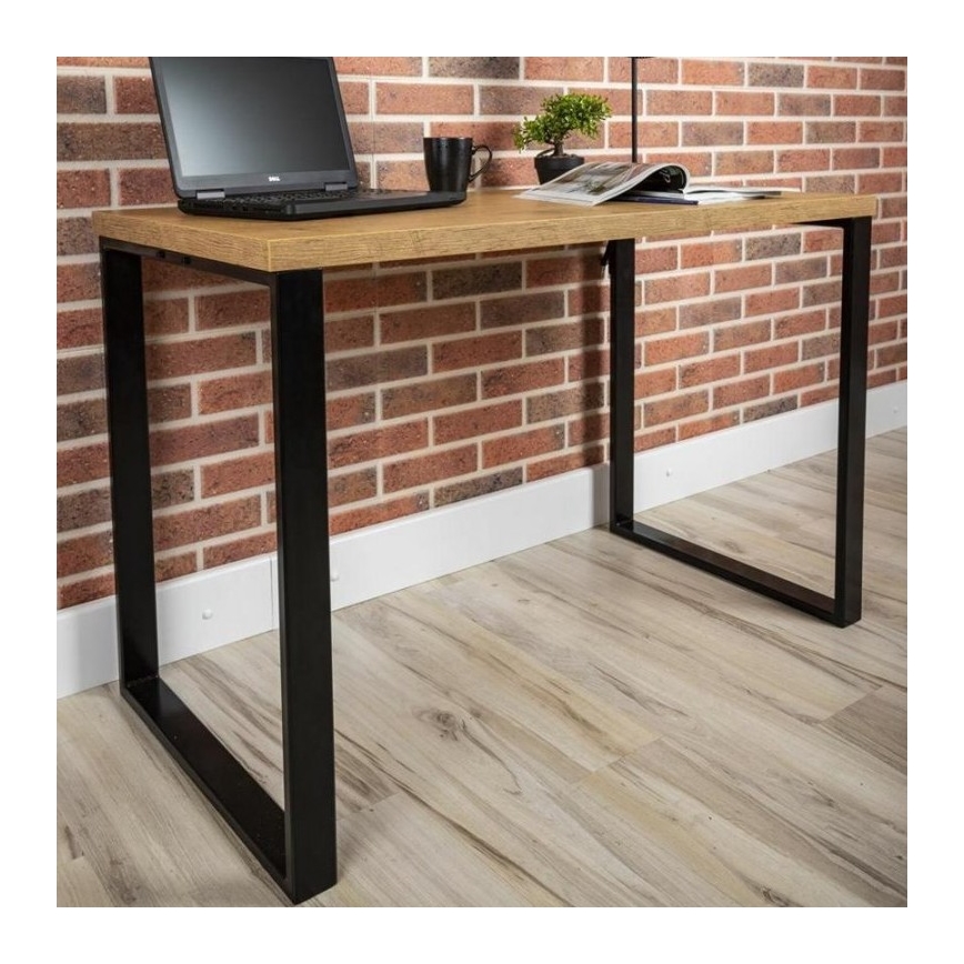 Bureau BLAT 140x60 cm noir/marron