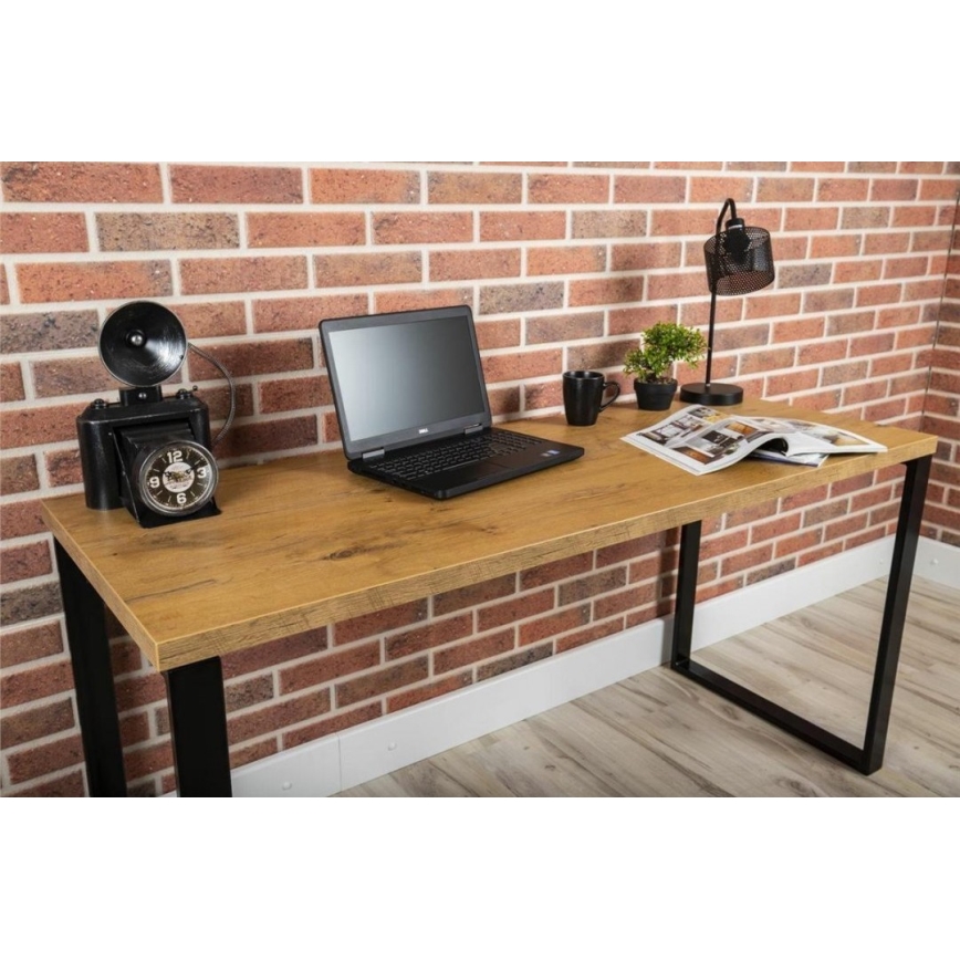 Bureau BLAT 160x60 cm noir/marron