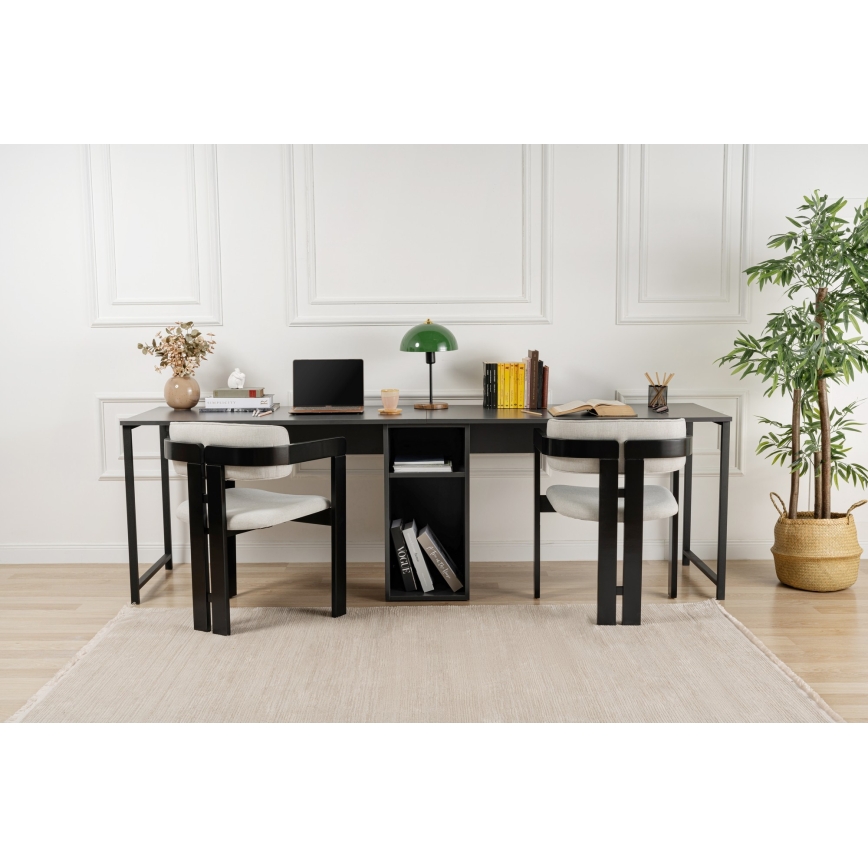 Bureau CLARO 240 x 60 cm anthracite/noir