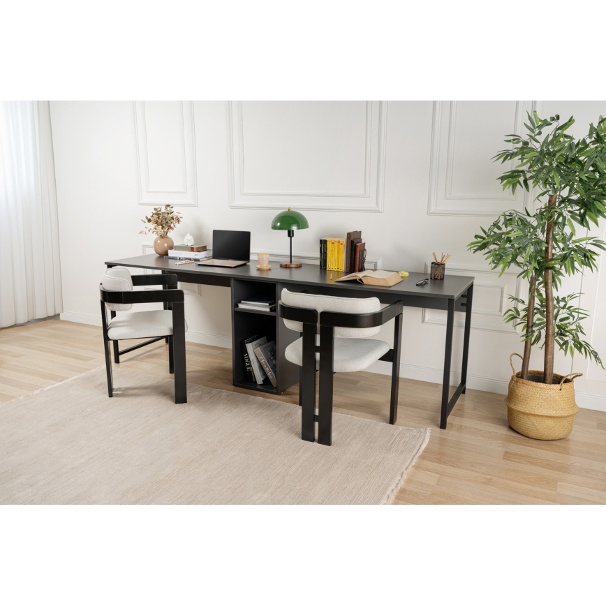 Bureau CLARO 240 x 60 cm anthracite/noir