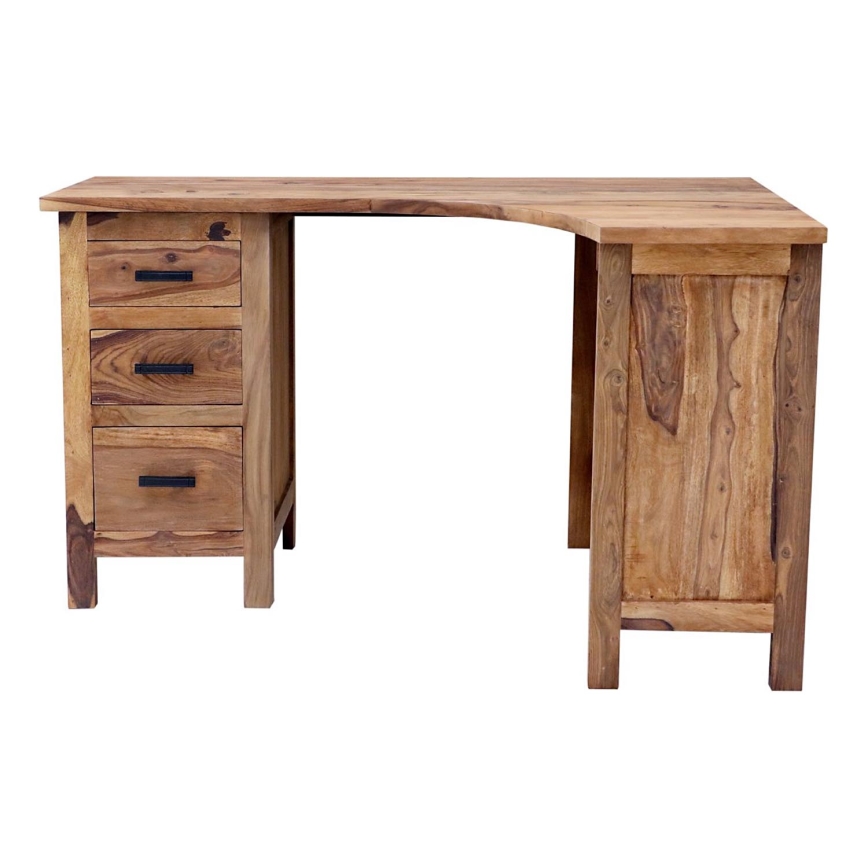 Bureau d'angle RAMI 130x85 cm bois massif/palissandre