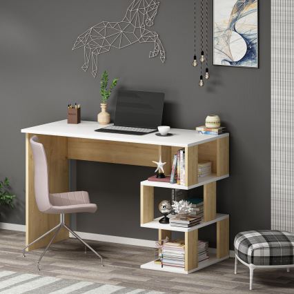 Bureau DARDANOS 110x73,8 cm beige/blanc