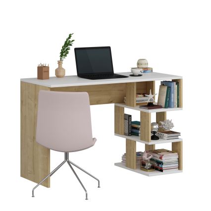 Bureau DARDANOS 110x73,8 cm beige/blanc